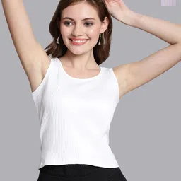 Friskers White Striped Top-image-72