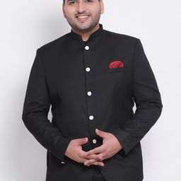 Hangup Men Black Bandhgala Blazer-picture-22