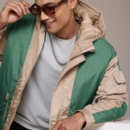WROGN Colourblocked Padded Jacket-picture-1