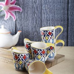 VarEesha Set of 6 Printed Ceramic Cups Set-picture-5