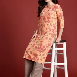 Anouk Floral Print Straight Kurta-image-76