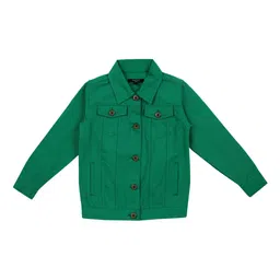 Style Quotient Girls Green Solid Tailored Jacket-picture-11