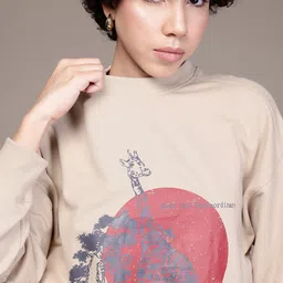 The Roadster Lifestyle Co. Printed Relaxed Sweatshirt-image-47