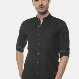 Campus Sutra Men Green Regular Fit Solid Casual Shirt-picture-10