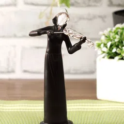 TAYHAA Black & Silver-Toned Smooth Finish Musician Showpiece-image-9