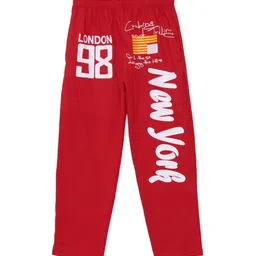 Sweet Angel Boys Red & White Solid Straight-Fit Track Pants-picture-48