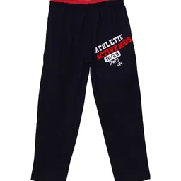 SWEET ANGEL Boys Navy Blue & Red Solid Straight Fit Track Pants-picture-14