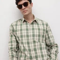 The Roadster Life Co. Pure Cotton Checked Relaxed Fit Casual Shirt-picture-28