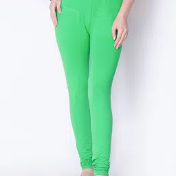 Dollar Missy Women Green Solid Churidar Length Leggings-image-41