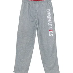 SWEET ANGEL Boys Grey Melange & White Solid Track Pants-picture-58
