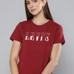 Levis Brand Logo Printed Pure Cotton T-shirt-image-7