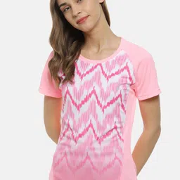 Campus Sutra Women Pink Printed Round Neck T-shirt-image-34