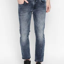 Basics Men Navy Blue Regular Fit Low-Rise Clean Look Stretchable Jeans-picture-27