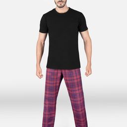 XYXX Men Black & Magenta Night suit-picture-39