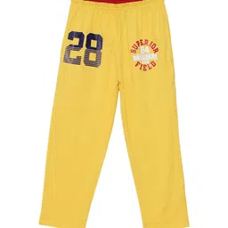 SWEET ANGEL Boys Yellow & Red Solid Straight-Fit Track Pants-picture-35