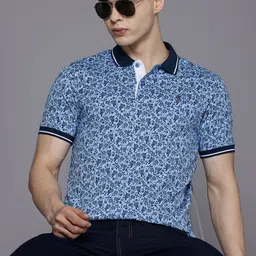 Raymond Floral Print Polo Collar Pure Cotton T-shirt-picture-23