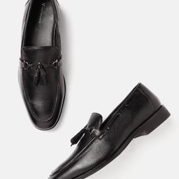 Van Heusen Men Textured Formal Leather Tasselled Loafers-picture-15