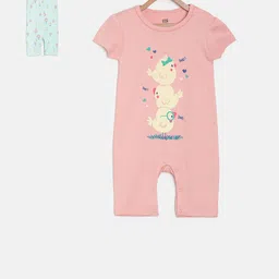 MINI KLUB Girls Pack of 2 Printed Rompers-picture-17