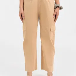 GULABOSITABO Women Pure Cotton Cargo Trousers-image-80