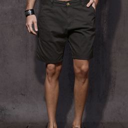 Roadster Men Charcoal Grey Solid Regular Fit Regular Shorts-picture-39