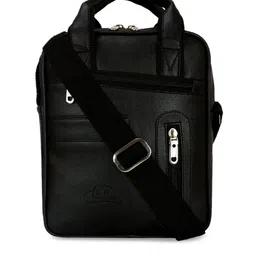 Leather World Unisex Black Solid Messenger Sling Bag-picture-48