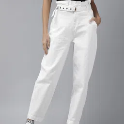 The Roadster Life Co. Women Stretchable Slouchy Fit Jeans Comes With A Belt-image-24