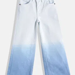 HERE&NOW Girls Flared Heavy Fade Ombre Stretchable Jeans-picture-31