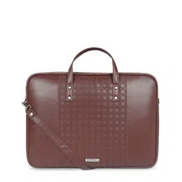 Toteteca Women Brown Textured Laptop Bag-picture-19