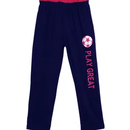 SWEET ANGEL Boys Navy Blue Printed Straight-Fit Track Pants-picture-28