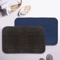 BIANCA Set Of 2 Solid Anti-Slip Bath Rugs-image-72