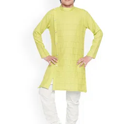 Jeetethnics Boys Green Solid Kurta with Pyjamas-picture-26