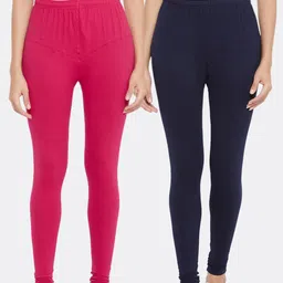 Tulsattva Women Pack Of 2 Solid Churidar-Length Leggings-picture-30