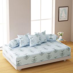 SWAYAM Set Of 6 Green & Black Ethnic Motifs Printed Bedsheet With Bolster & Cushion Covers-picture-30