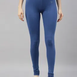 TWIN BIRDS Women Blue Solid Churidar-Length Leggings-image-69
