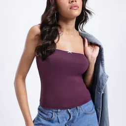 glitchez Minimalist Muse Bow Fitted Tank Top-picture-10