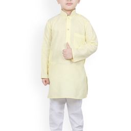 SG YUVRAJ Boys Yellow Solid Kurta with Churidar-picture-41