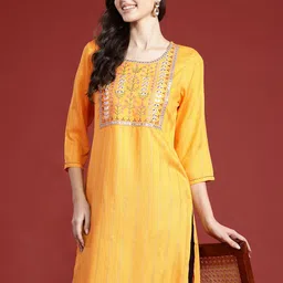 Anouk Women Embellished Mirror Work Kurta-picture-13