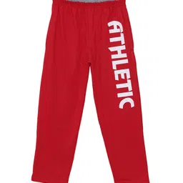 SWEET ANGEL Boys Red & White Solid Straight-Fit Track Pants-image-71