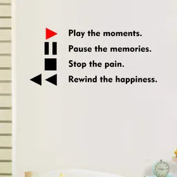 rawpockets Black & Red Happiness Mode Play Wall Stickers-picture-29