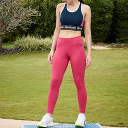 Reebok Women Pink Solid Foundation Tights-image-74