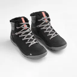 Decathlon QUECHUA Women Black Mid-Top Snow Hiking Shoes-image-16