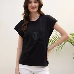 Iconic Women Extended Sleeves Pure Cotton T-shirt-picture-26