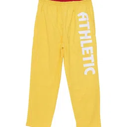 SWEET ANGEL Boys Yellow & White Solid Straight-Fit Track Pants-picture-34
