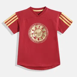 ADIDAS Kids Printed V-Neck LK DY 100 T-shirt-picture-21