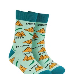 Dynamocks Unisex Green & Brown Patterned Calf-Length Socks-picture-10