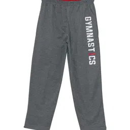 SWEET ANGEL Boys Charcoal Grey & White Solid Straight-Fit Track Pants-picture-40