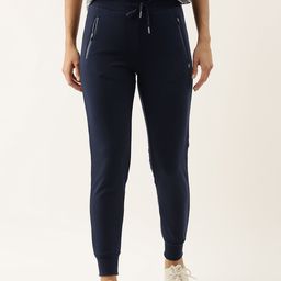 Enamor Women Slim-Fit Antimicrobial Mid-Rise Cotton Terry Joggers-picture-48