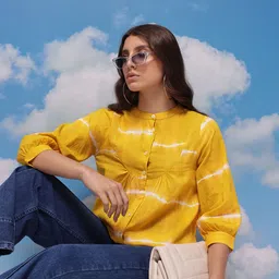 CORSICA Dyed Cotton Shirt Style Top-picture-27