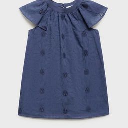 Mango Kids Girls Floral Embroidered Pure Cotton A-Line Dress-picture-25