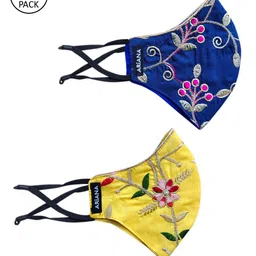 Ariana Women Pack Of 2 Printed 2-Ply Reusable Cloth Masks-picture-25